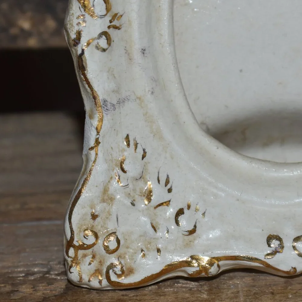 Antique Vintage Mini Ornate Porcelain Picture Frame Victorian Gothic Decor